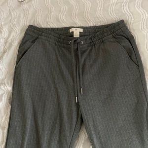 Draw string work pants.